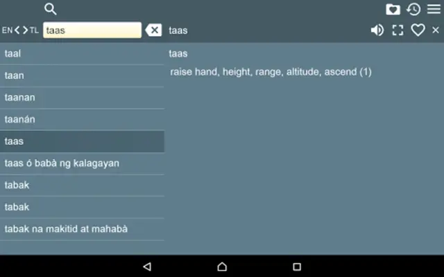 EN-TL Dictionary Free android App screenshot 0