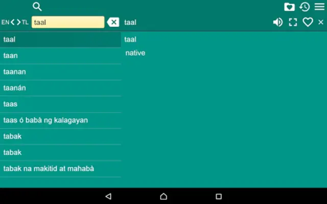 EN-TL Dictionary Free android App screenshot 1